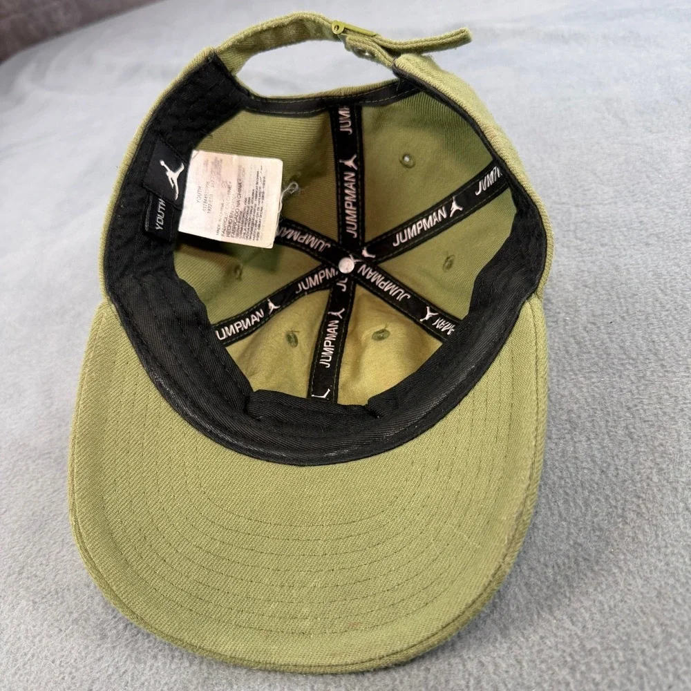 Nike Jordan Jumpman Youth Baseball Cap Olive Green Strapback Hat 1922-E5B 317